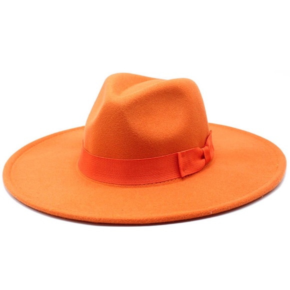 Navy Blue Fedora wide brim ribbon adjustable hat - Picture 6 of 15